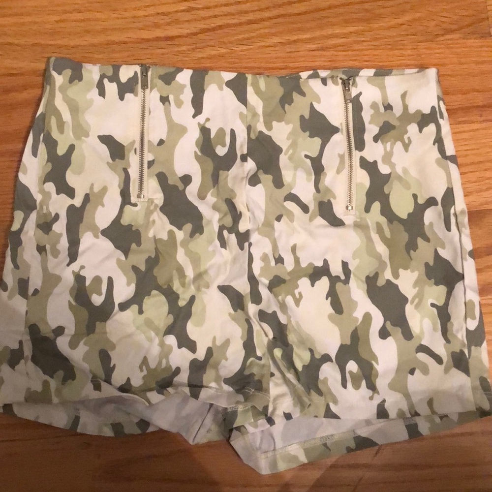 high waisted camouflage shorts